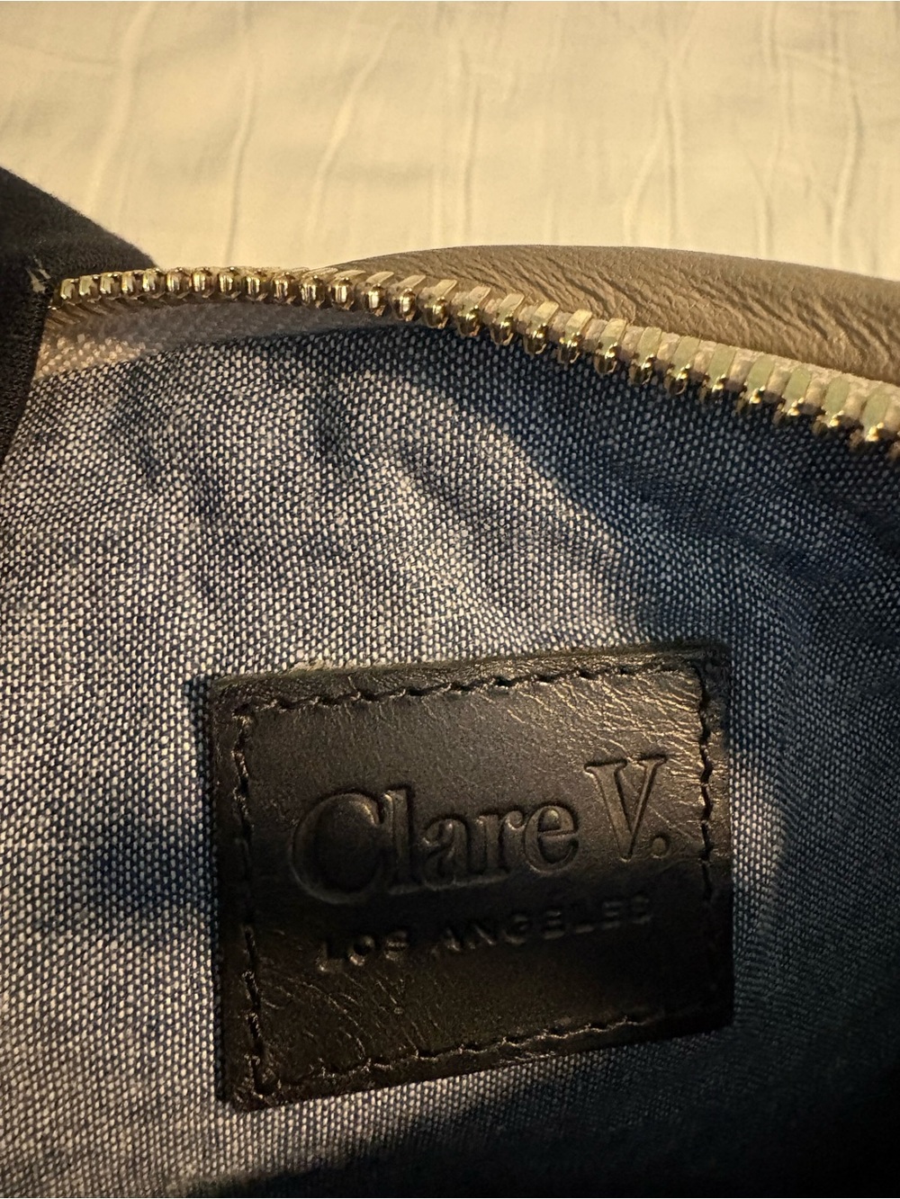 Clare V. Puffy Woven Leather Clutch with tabs in Dove - Picture 10 of 14